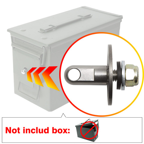 No box,Bolt 50 Cal Ammo can Steel Gun lock Ammunition Gun safe box Hardware Kit Military Army lockable case 40mm Pistol Bullet ► Photo 1/6