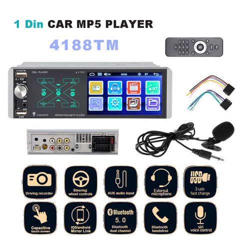 Cheap Podofo 1 Din 4.1 inch MP5 player Car Radio Auto Radio HD