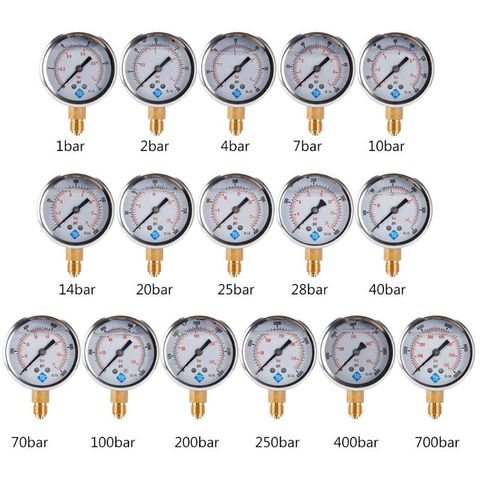 GLYCERINE FILLED PRESSURE VACUUM COMPOUND GAUGES 68mm DIAL VAC to 10000 PSI BTM 77UC ► Photo 1/6