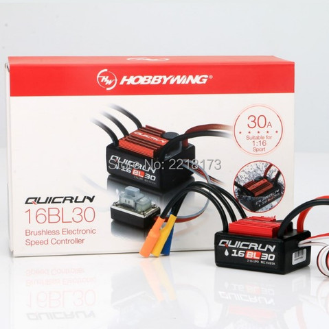 HobbyWing QuicRun 30A Waterproof And Brushless ESC WP-16BL30 For 1/16 RC Car ► Photo 1/4