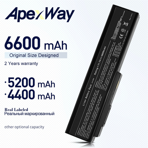 11.1V Laptop Battery For Asus N53SV N53 N53S N53J N61 N61D N61J N61V M50 M50S M50V M50SA M50SV A32-N61 A32-M50 L062066 6600mAh ► Photo 1/4