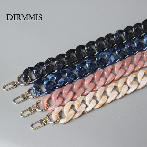 DIY New Fashion Woman Handbag Accessory Chain Black Pink Detachable Resin Blue Luxury Strap Women Clutch Shoulder Purse Chain ► Photo 1/6