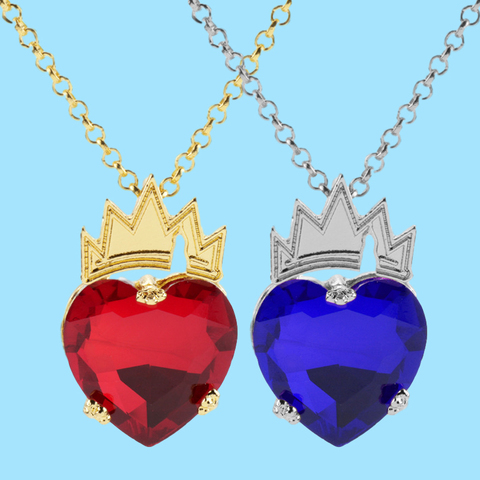 Descendants Movie Evie's Red Heart Necklace Evie Fairest Heart Crown Necklace Queen of Hearts Costume Fan Jewelry ► Photo 1/6