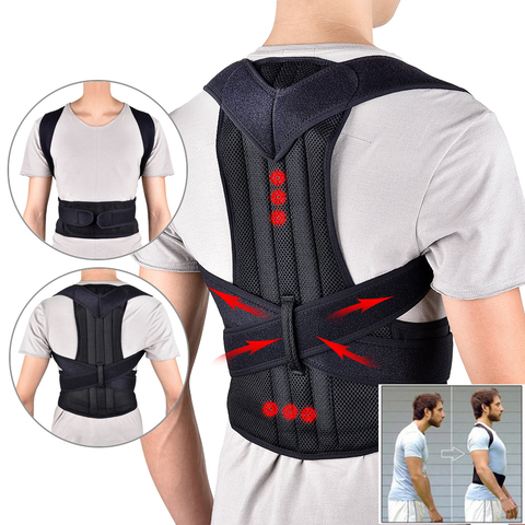 Back Waist Posture Corrector Adjustable Adult Correction Belt Waist Trainer Shoulder Lumbar Brace Spine Support Belt Vest ► Photo 1/6