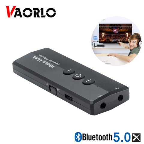 VAORLO 5.0 Audio Bluetooth Transmitter Audio 3 In 1 3.5MM AUX USB Wireless Bluetooth Adapter Dongle For Home TV PC CAR Headphone ► Photo 1/6