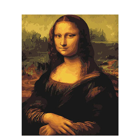 Mona Lisa Figure Painting By Number On Canvas For Adults With Frame DIY Craft Kits For Drawing Coloring By Number Home Decor Art ► Photo 1/6