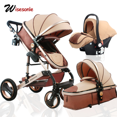 Wisesonle baby stroller 2 in 1 stroller lying or dampening folding light weight two-sided child four seasons Russia free shippin ► Photo 1/5