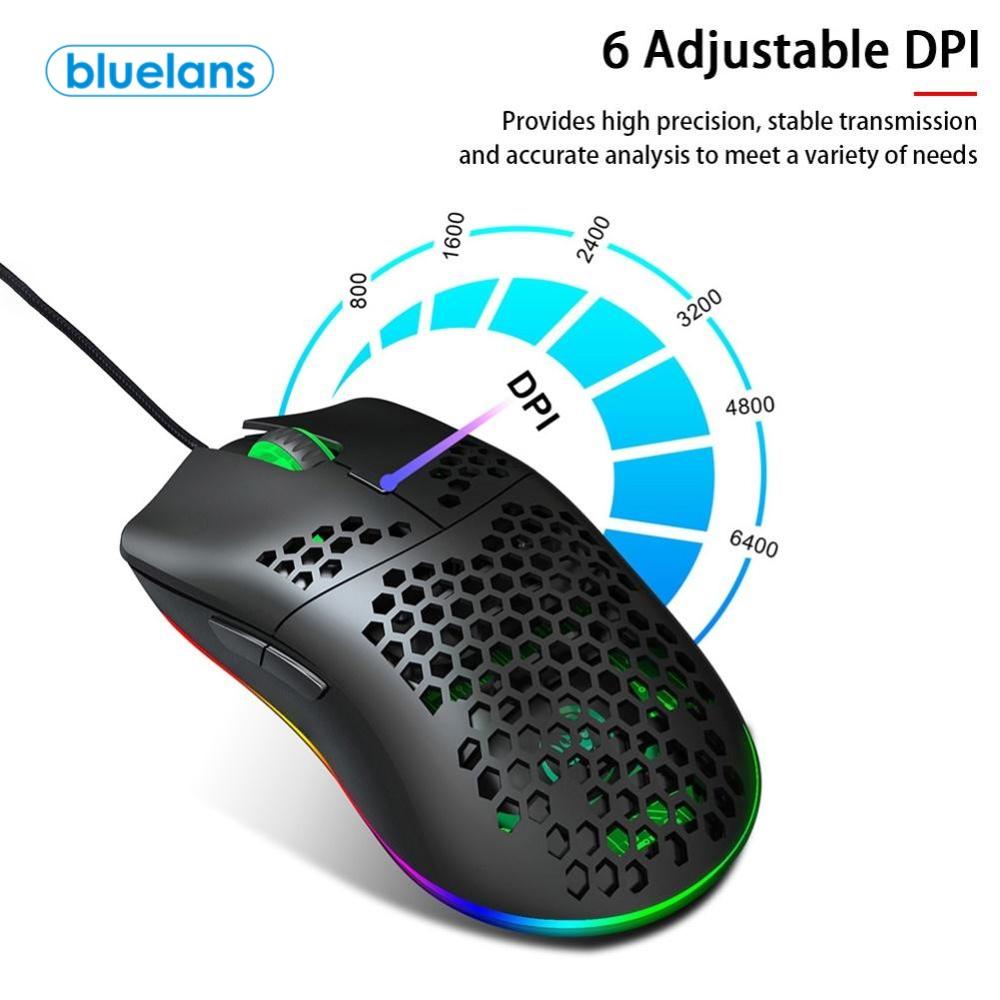 Buy Online J900 Usb Wired Gaming Mouse Rgb Backlit Gamer Mouses With 6 Adjustable Dpi Honeycomb Hollow Ergonomic Design For Desktop Laptop Alitools