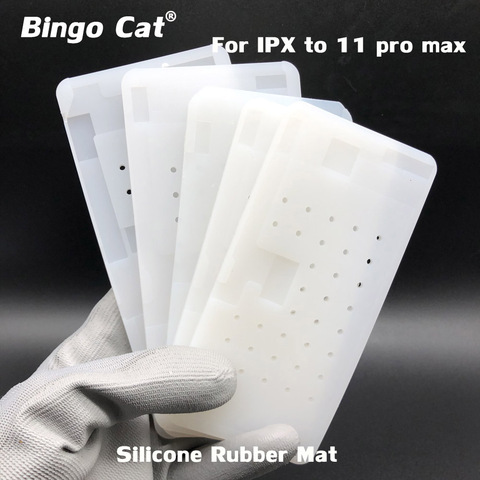 Suction Glue Cleaning Silicone Rubber Mat Pad for iPhone 11 Pro max X XS max XR Unbent Flex Cable OCA Adhesive Remove LCD Repair ► Photo 1/6