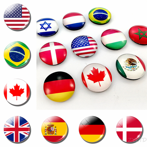 World Flags Fridge Magnet National Flag Refrigerator Magnets America USA US Canada England Spain Brazil Russia Finland Countries ► Photo 1/6