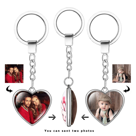 OMGALA Double-sided Crystal Keychain Personalized Jewelry Variety Of Shapes Custom Photo Goliday Gift ► Photo 1/6