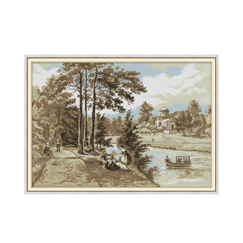 Joy Sunday Cross Stitch Kits The River on A Boat Patterns 14CT 11CT Print Cross Stitch Handmade Embroidery Adorn Needlework Sets ► Photo 1/1