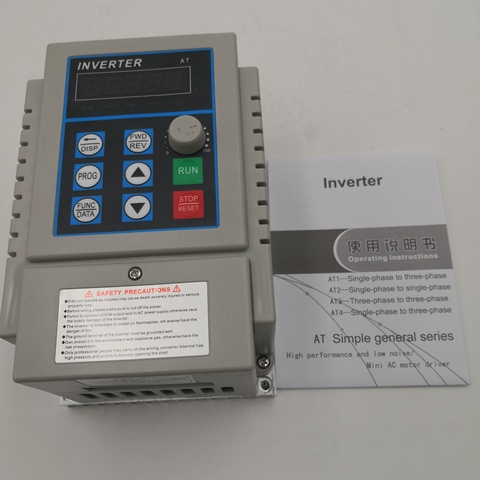 VFD Inverter XSY-AT1 0.75KW 0.45KW Frequency Converter  3P-220V Output  CNC Spindle motor speed Control VFD Converter ► Photo 1/5