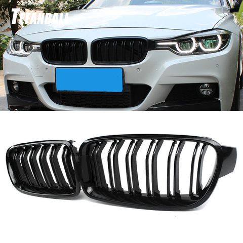 High Quality ABS Car Styling Front Kidney Grille Dual Slat Grille For BMW F30 F31 F35 2012-2017 320i 325i 328i Auto Accessories ► Photo 1/6