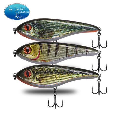 slow sinking jerk bait high quality fishing lure CF LURE Muskie Pike  Hard Bait Fishing Lure With Strengthen Treble Hooks ► Photo 1/2