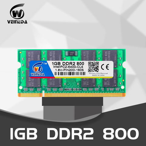 VEINEDA Laptop notebook 1GB 2GB 4GB 1G 2G 4G PC2 DDR2  533 667 800MHz PC2-6400 200Pin non-ECC for Laptop Memory ► Photo 1/5