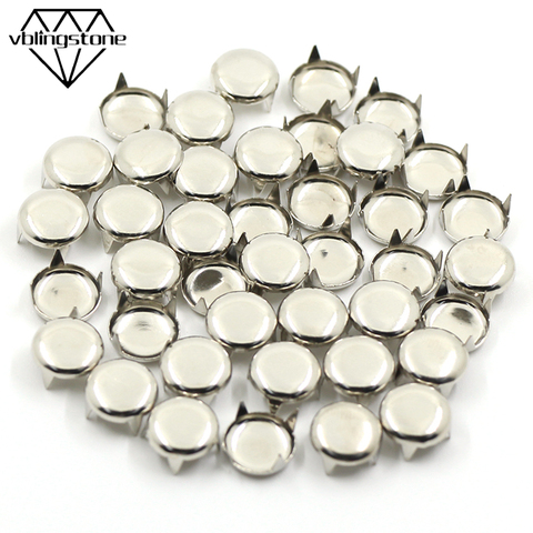 100Pcs Metal Studs Round Four Claw Rivets For Leather Sliver 6/7/8/9/10/12MM Studs Rivets For Clothes Accessories For Bags DIY ► Photo 1/6