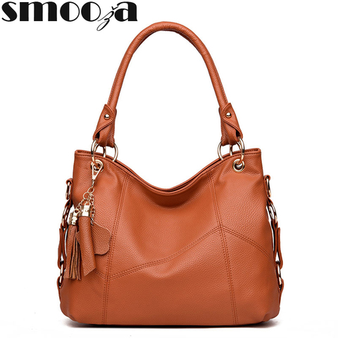 SMOOZA Luxury Handbags For Womens 2022 New Designer Tassel Bag Retro Tote Shoulder Bags Top-handle Bags Vintage Bolsa Feminina ► Photo 1/6