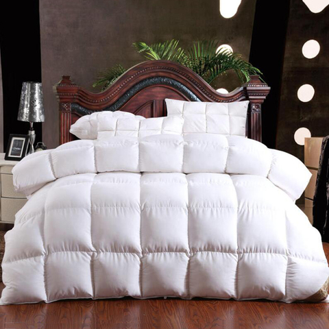 VESCOVO winter warm quilts duvet insert blanket filler 220*240 heavy goose down comforter king queen Twin Size ► Photo 1/3