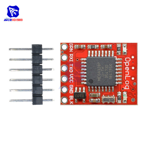 diymor Openlog Serial Data Logger Open Source Data Recorder ATmega328 Module SPI Pin 16MHz 64G for Arduino Support Micro SD ► Photo 1/6