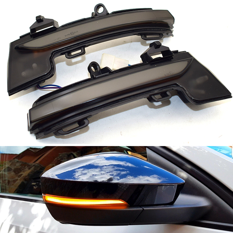 For Skoda Octavia Mk3 A7 5E 2013 2014 2015 2016 2017 2022 Rearview Mirror Blinker Indicator LED Dynamic Turn Signal Light ► Photo 1/6