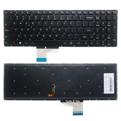 GZEELE English laptop Backlit keyboard for Lenovo IdeaPad Y50 Y50-70 Y50-70AS Y50-80 U530 U530P-IFI Keyboard US Version black  ► Photo 1/4