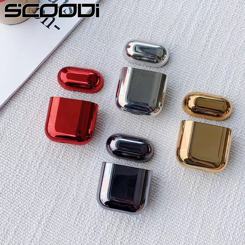 electroplated hard shell earphone shell for Apple Airpods Pro protective case luxury gold box Anti-fall cover For airpods 2 ► Photo 1/6