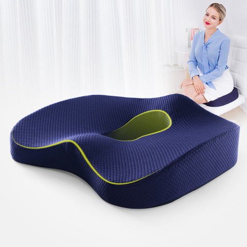 Coccyx Seat Cushion Orthopedic Office Chair Car Memory Foam Tailbone Pad  Pillow
