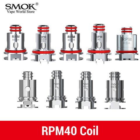 Original Vape SMOK RPM40 RBA Coil Vaporizer RPM 40 Nord Pod Mesh 0.6ohm Triple 1.2ohm DIY  Core Eletronic Cigarette S5168 ► Photo 1/6