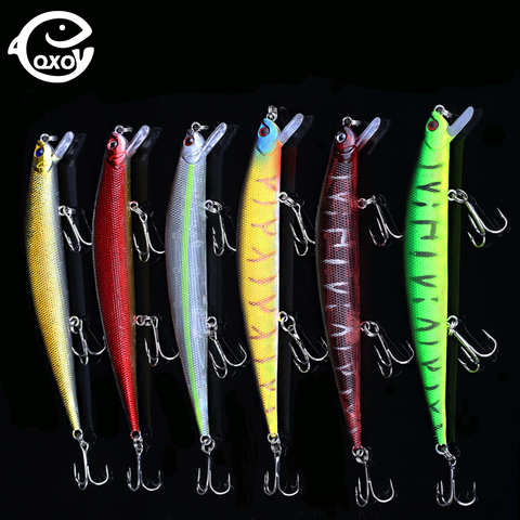 Qxo Minnow Artificial Bait Fishing Lures Jig Metal Long Wobbler Hard Goods For Fishing Wobble Surface Wobbler Lure Swimbait ► Photo 1/6