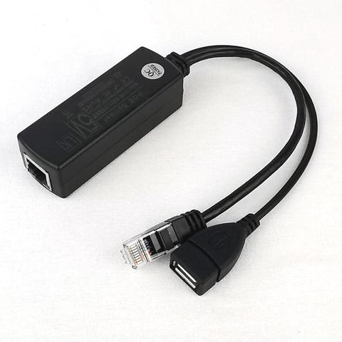 DSLRKIT Gigabit Active PoE Splitter 5V 5.2V 2.4A USB TYPE A Female Orange pi 802.3af ► Photo 1/6