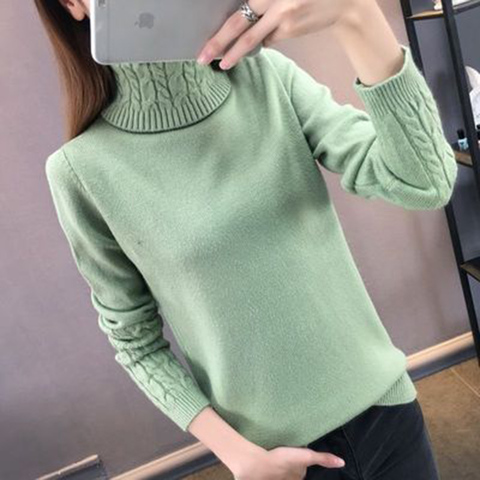 Women Turtleneck Winter Sweater Womens 2022 Long Sleeve Knitted Sweaters Keep Warm Pullovers Female Jumper Tricot Tops ► Photo 1/6