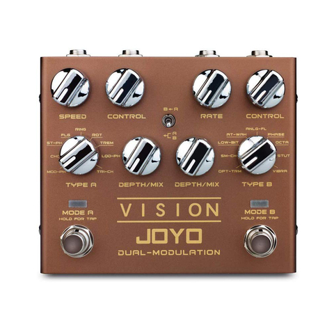 JOYO Vision Dual Channel Modulation Pedal 9 Effects Support Stereo Input & Output True Bypass  Multi-effect Guitar Pedal ► Photo 1/5