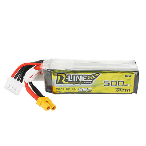 Gens Ace Tattu R-Line 1.0 LiPo Rechargeable Battery 500mAh 95C 1S 2S 3S1P for RC FPV Racing Drone Quadcopter ► Photo 1/4