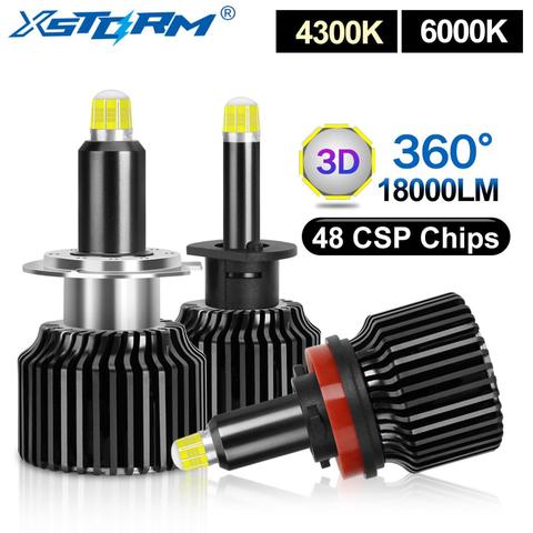 2pcs 48 CSP H1 H3 H7 LED Bulb H8 H11 9005 HB3 9006 HB4 Canbus 3D 360 Degree Car Headlight 18000LM Auto Fog Lights Turbo Led H7 ► Photo 1/6