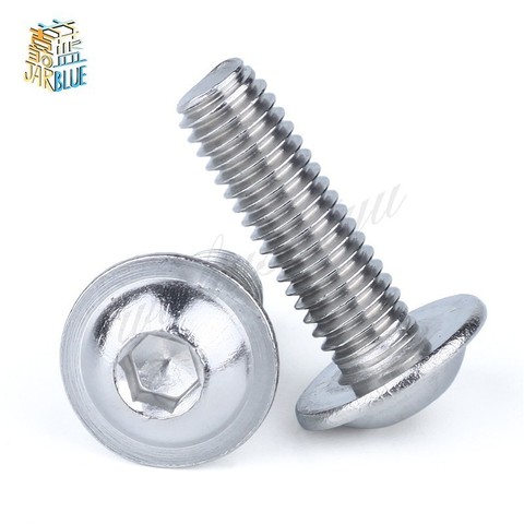 M3 M4 M5 M6 M8 M10 304 Stainless Steel Half Round button Flange Head with Washer Inner Hex Socket allen Screws Bolt ► Photo 1/1