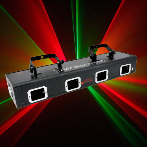 Four Lens Red&Green laser beam light DJ Disco party laser patterns effects lights Professional DMX512 stage lighting projector ► Photo 1/6