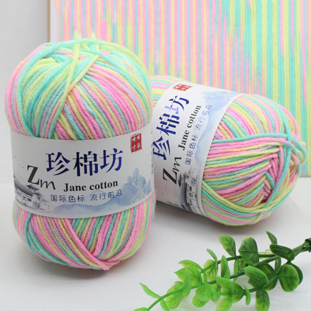 10pcs Hot Sale Multi Color Cotton Silk Knitting Yarn Soft Warm