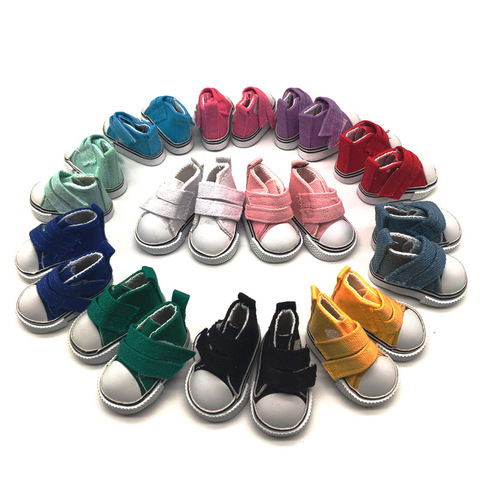 30Pairs Hot Sale BJD Doll Shoes 5CM Canvas Shoes For Doll ► Photo 1/5