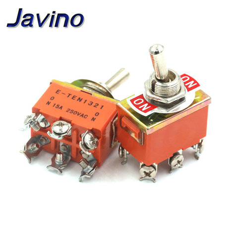 Power Switch E-TEN1321 15A 250V AC 6PIN ON-ON 12mm Toggle Switch / Rocker Switch ► Photo 1/6