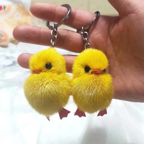 Cute Fluffy Owl Pompom Key Ring Holder Keychain Women Car Bag Pendant  Ornament