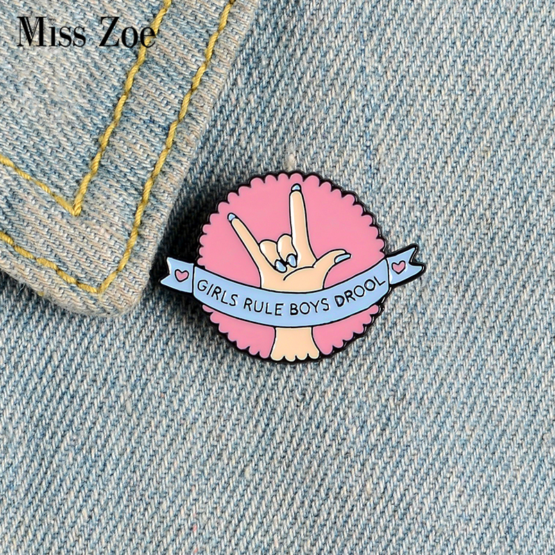 Enamel Pin Feminist and Badge Brooch Shirt Bag Pin Gift Women