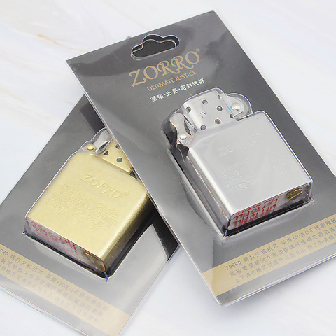 Hong Kong Free Fire Lighter Origional Product ZORRO Windproof Cigarette Cigar Lighter Movement ZORRO Inflatable Liner Wholesa ► Photo 1/6