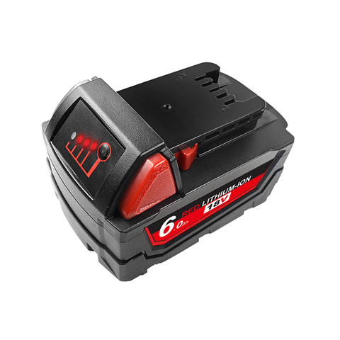 BATTOOL  2x 6.0Ah 18V Power Tool Battery  for Milwaukee M18 48-11-1815 48-11-1850 2604-22 2604-20 2708-22 2607-22 48-11-1828 ► Photo 1/6