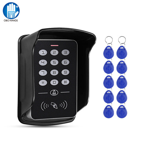 Standalone RFID Access Control Keypad Door Opener Programmer 1000 User Capacity with Waterproof Cover 125KHz Keyfobs for entry ► Photo 1/6