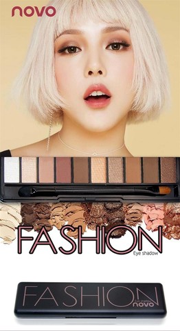 NOVO 10 Colors FashionEye Shadow palette Shiny Matte Glitter Pigment Long lasting Shimmer Pigmented Nude Eye ShadowCosmetic ► Photo 1/5