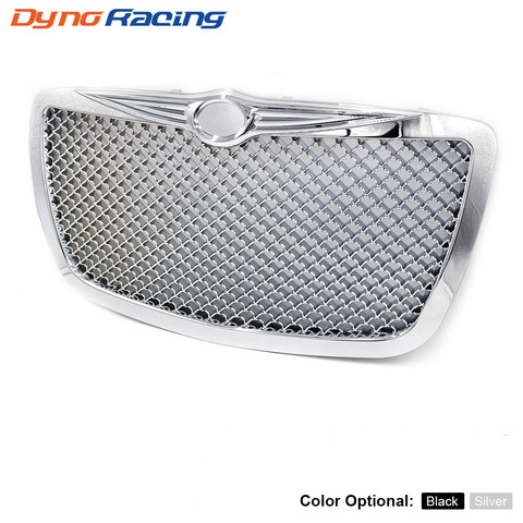 Racing Car front Grills for 2004 2005-2010 Chrysler 300 300C Limited Touring Chrome/Black Hood Grill Mesh Grille  YC101088 ► Photo 1/6