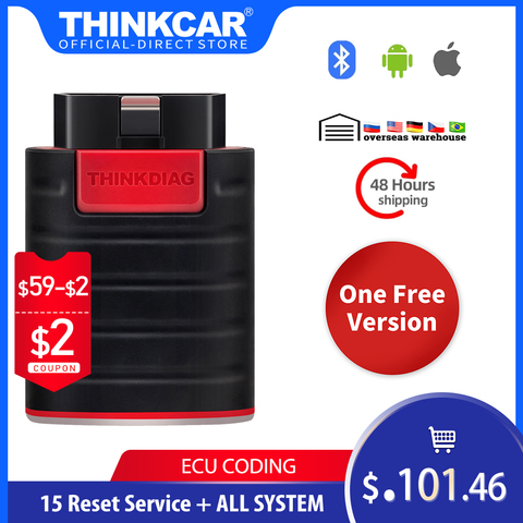 ThinkDiag obd2 all system Bluetooth Code Reader Scanner Andriod IOS diagnostic tool TPMS OIL reset service instead of EasyDiag ► Photo 1/6