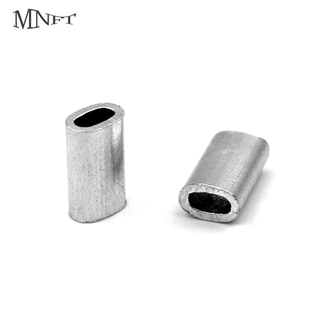 MNFT 100Pcs Aluminum Crimping Loop Sleeve 1-2mm Diameter Fishing Line Stop Sleeves Crimp Ferrules Boat Fishing Aluminum Pipe ► Photo 1/6