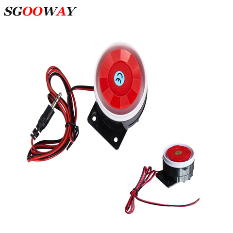 Sgooway Super Loud 120dB Sound Alarm System Compact DC 5V 12V Indoor Siren Durable Wired Mini Horn Siren For Home Security ► Photo 1/6